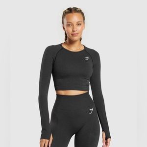 GYMSHARK VITAL SEAMLESS 2.0 LONG SLEEVE CROP TOP